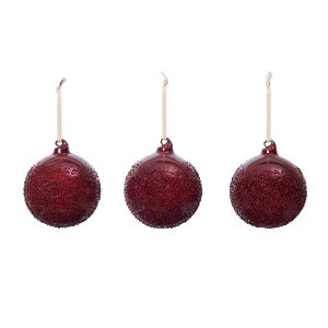 Ferm Living - Flurry Weihnachtskugel, Glas (3er-Set)