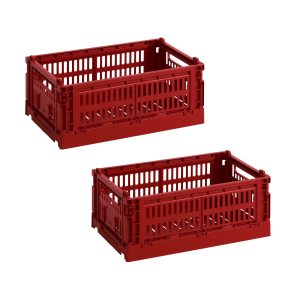 HAY - Colour Crate Korb-Set, burgundy (Exclusive Edition)