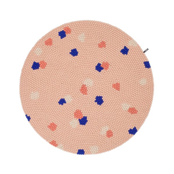 myfelt - Terra Rose Filzkugelteppich rund