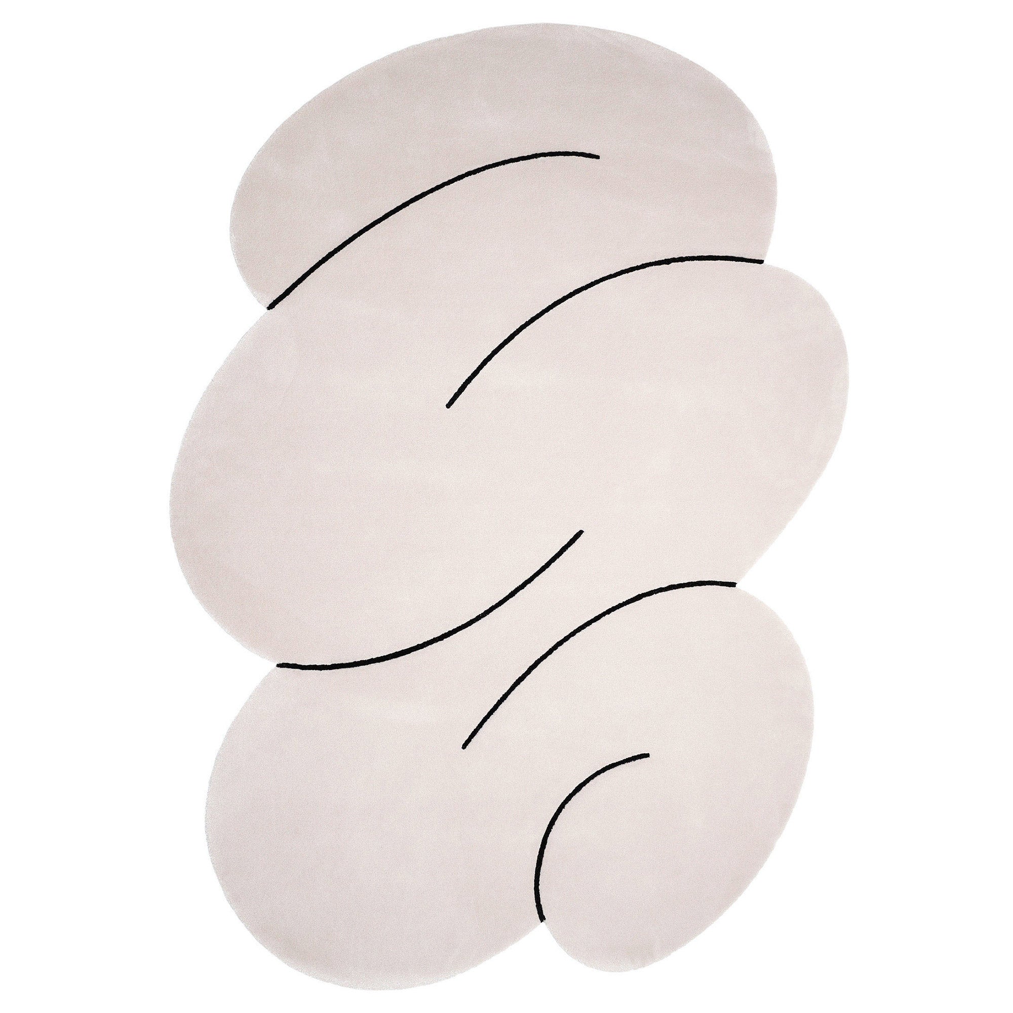 Okej - Squiggle Teppich, Cloud Gray