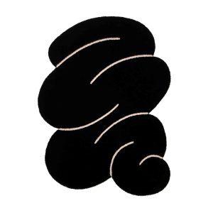 Okej - Squiggle Teppich Midnight Black