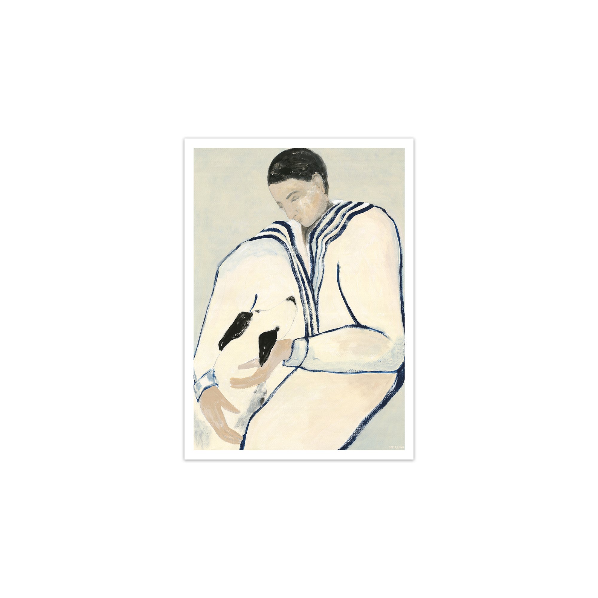 The Poster Club - Sofia Lind Man and Dog Poster