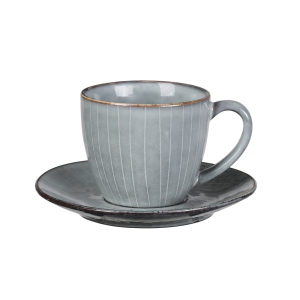 Broste Copenhagen - Nordic Sea Tasse mit Untertasse