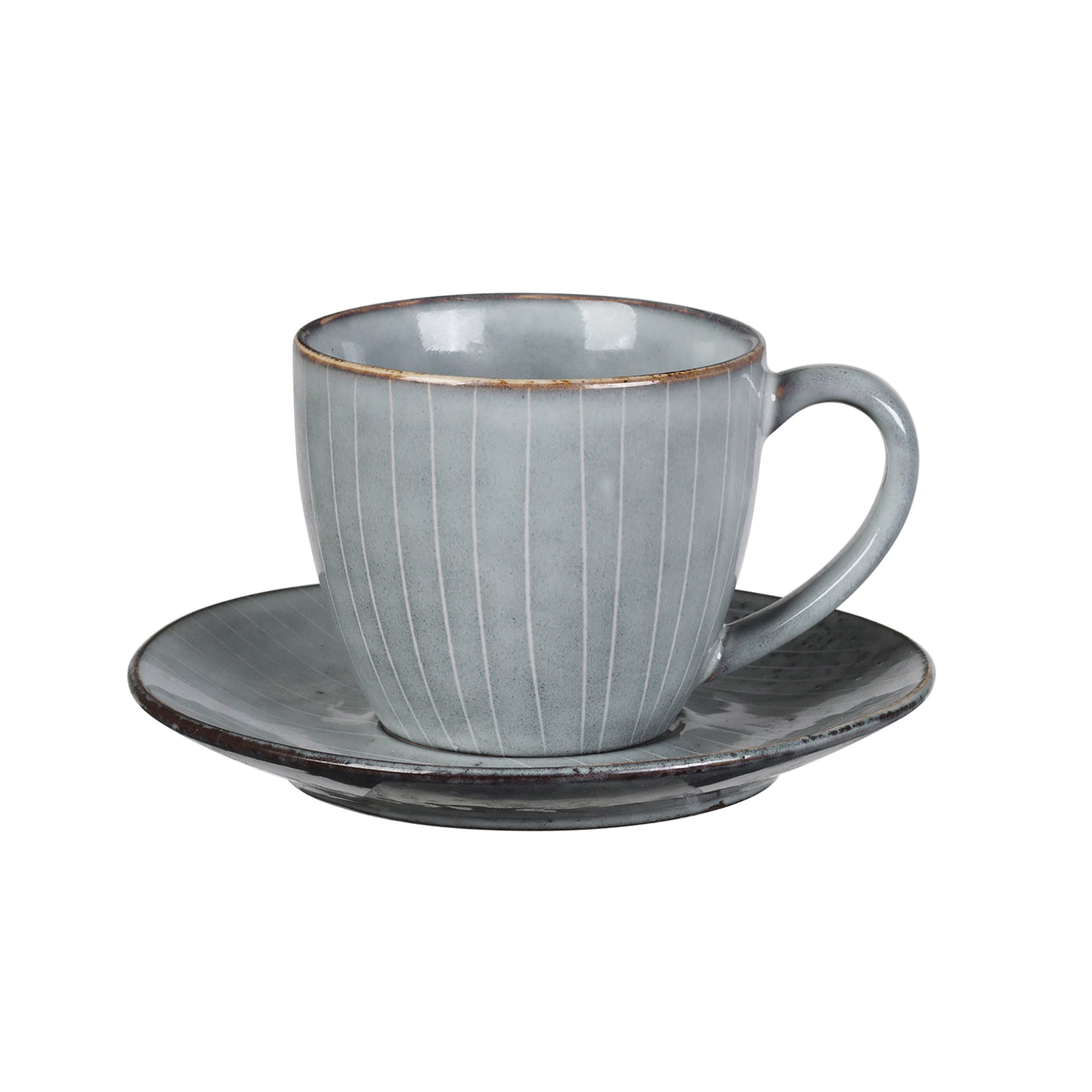 Broste Copenhagen - Nordic Sea Tasse mit Untertasse