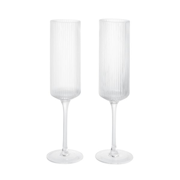 Ferm Living - Ripple Champagnerflöte