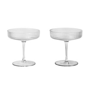 Ferm Living - Ripple Champagnerglas (2er-Set)