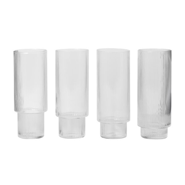 Ferm Living - Ripple Longdrink Gläser (4er-Set)