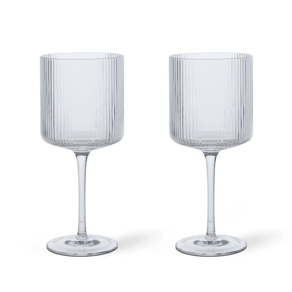 Ferm Living - Ripple Rotweinglas (2er-Set)