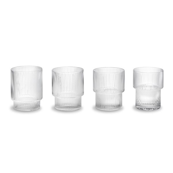Ferm Living - Ripple Trinkgläser (4er-Set)