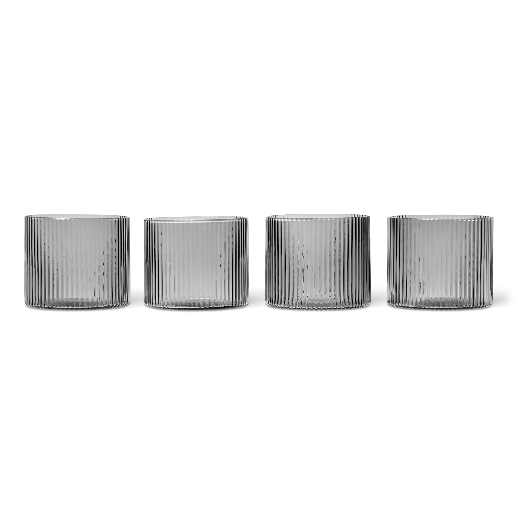 Ferm Living - Ripple Trinkgläser low (4er-Set)