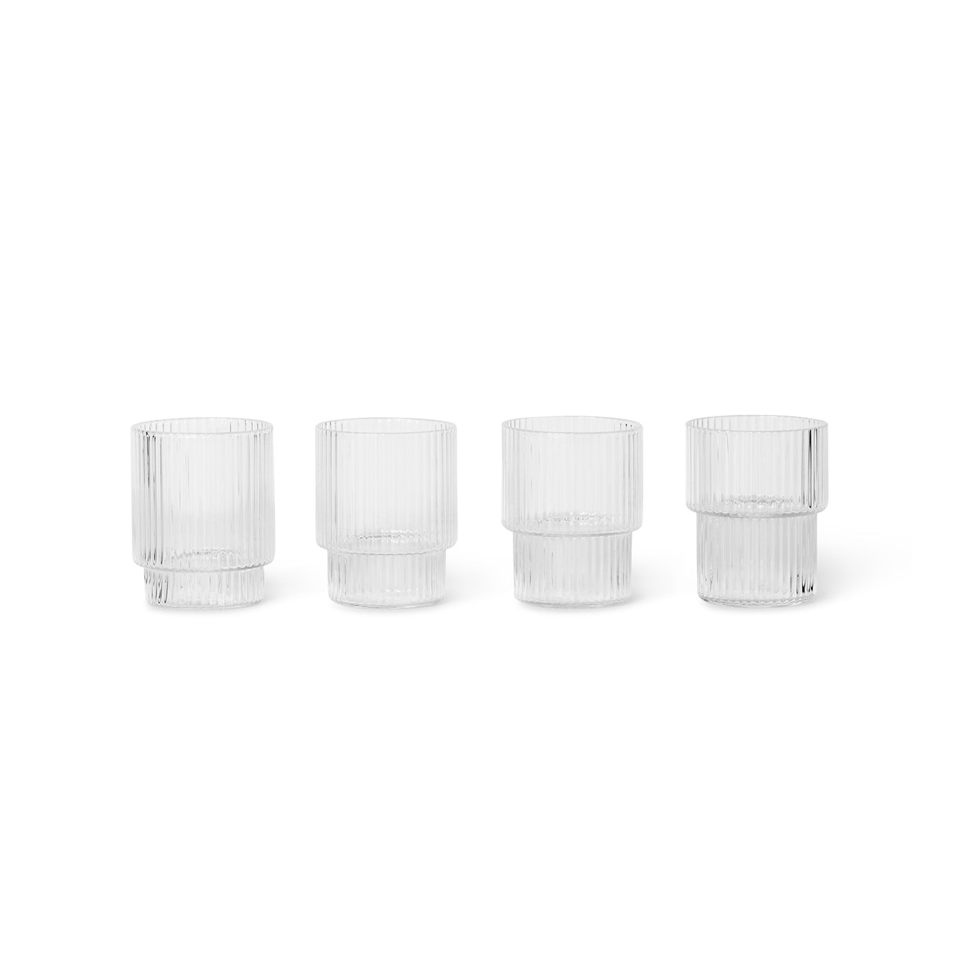 Ferm Living - Ripple Trinkgläser small (4er-Set)