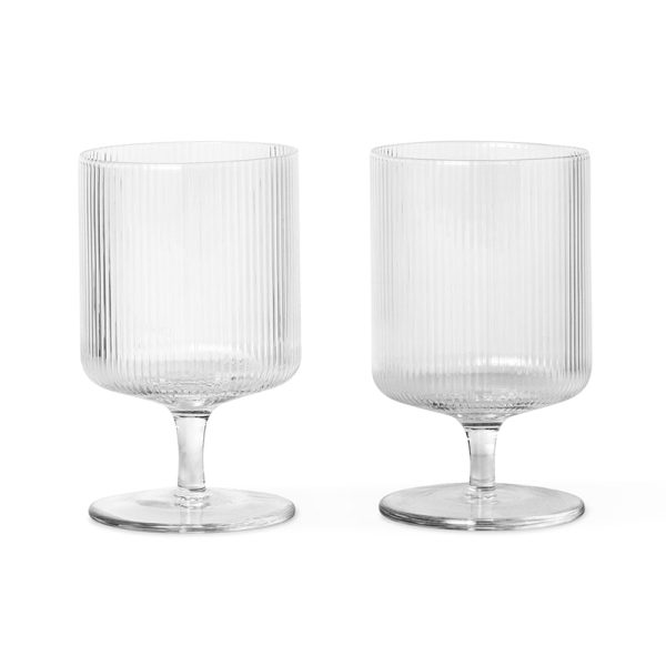 Ferm Living - Ripple Weinglas (2er-Set)