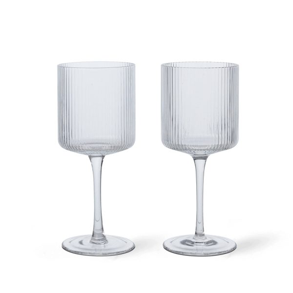 Ferm Living - Ripple Weißweinglas (2er-Set)