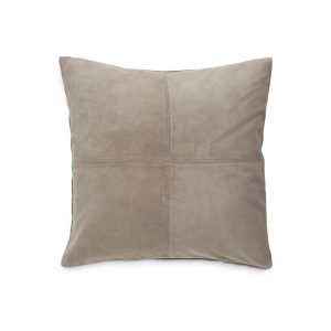 LUIZ Lederkissen SUEDE Taupe, 40 x 40 cm