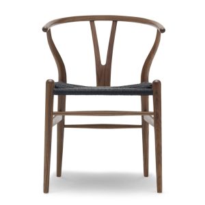 Carl Hansen - CH24 Wishbone Chair, schwarzes Geflecht