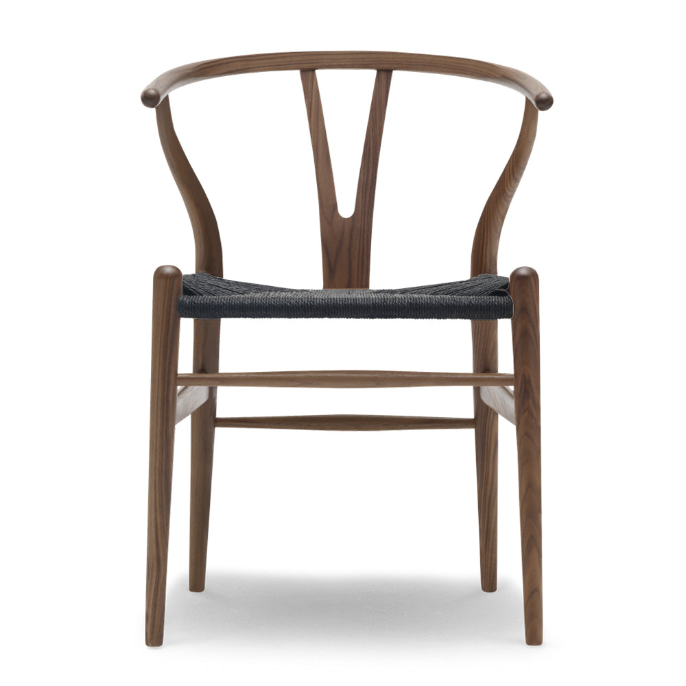 Carl Hansen - CH24 Wishbone Chair, schwarzes Geflecht