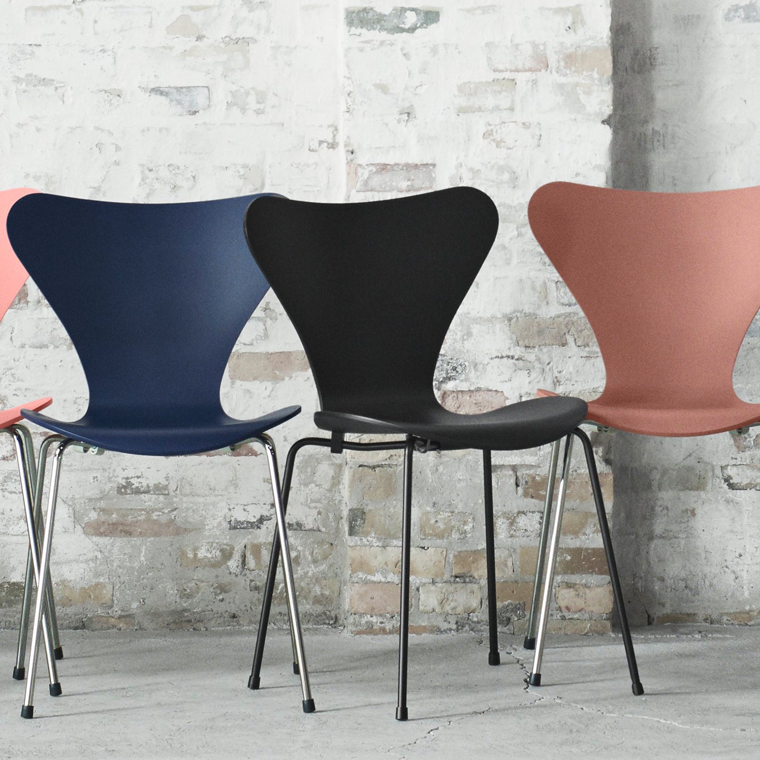Fritz Hansen - Serie 7 Stuhl Monochrom (4er-Set)