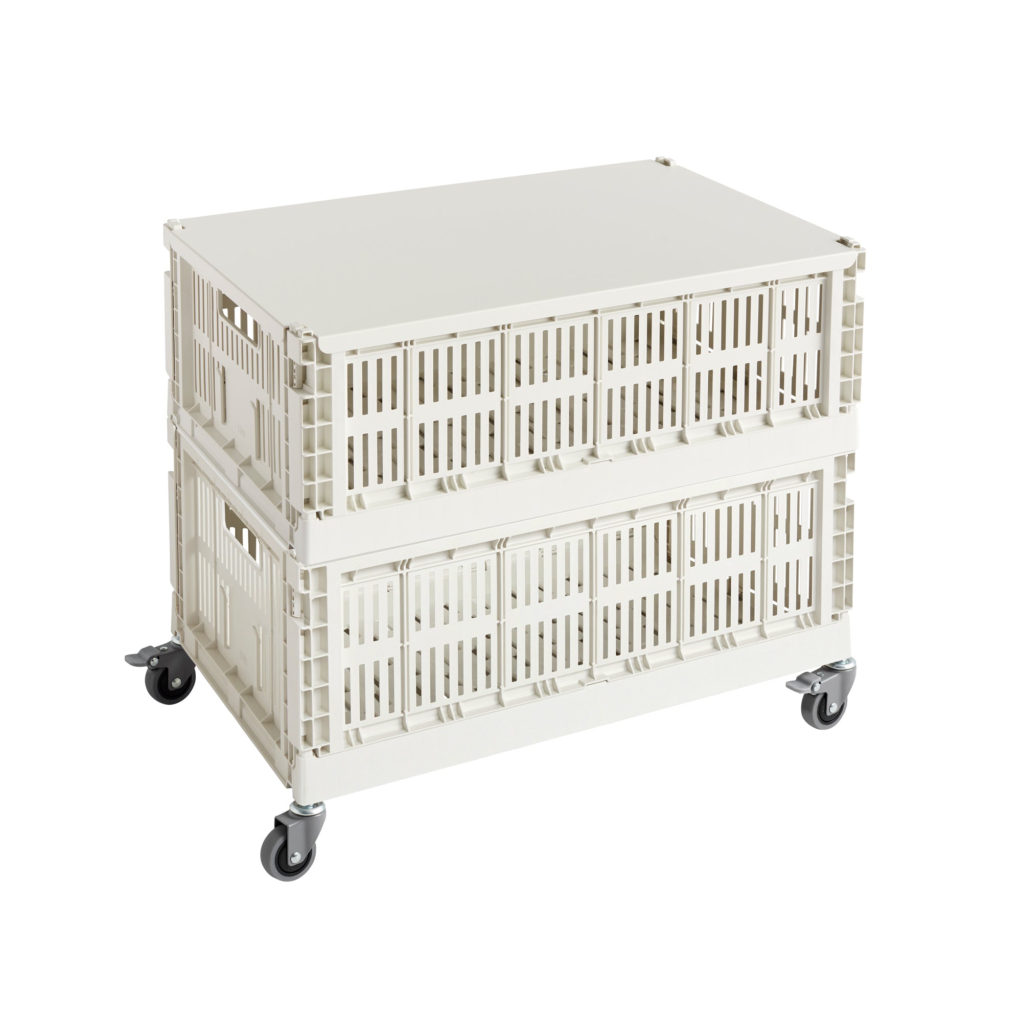 HAY - Colour Crate Beistelltisch auf Rollen, large