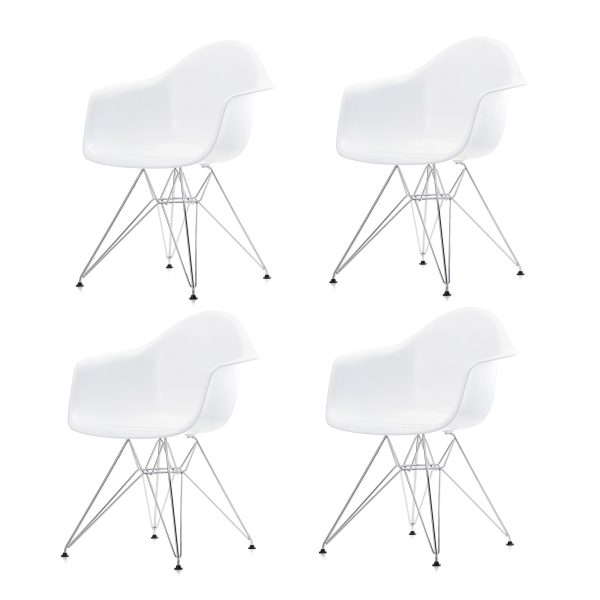 Vitra - Eames Plastic Armchair DAR RE (4er-Set)