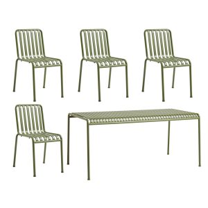 HAY - Palissade Tisch 170 x 90 cm + 4x Chair