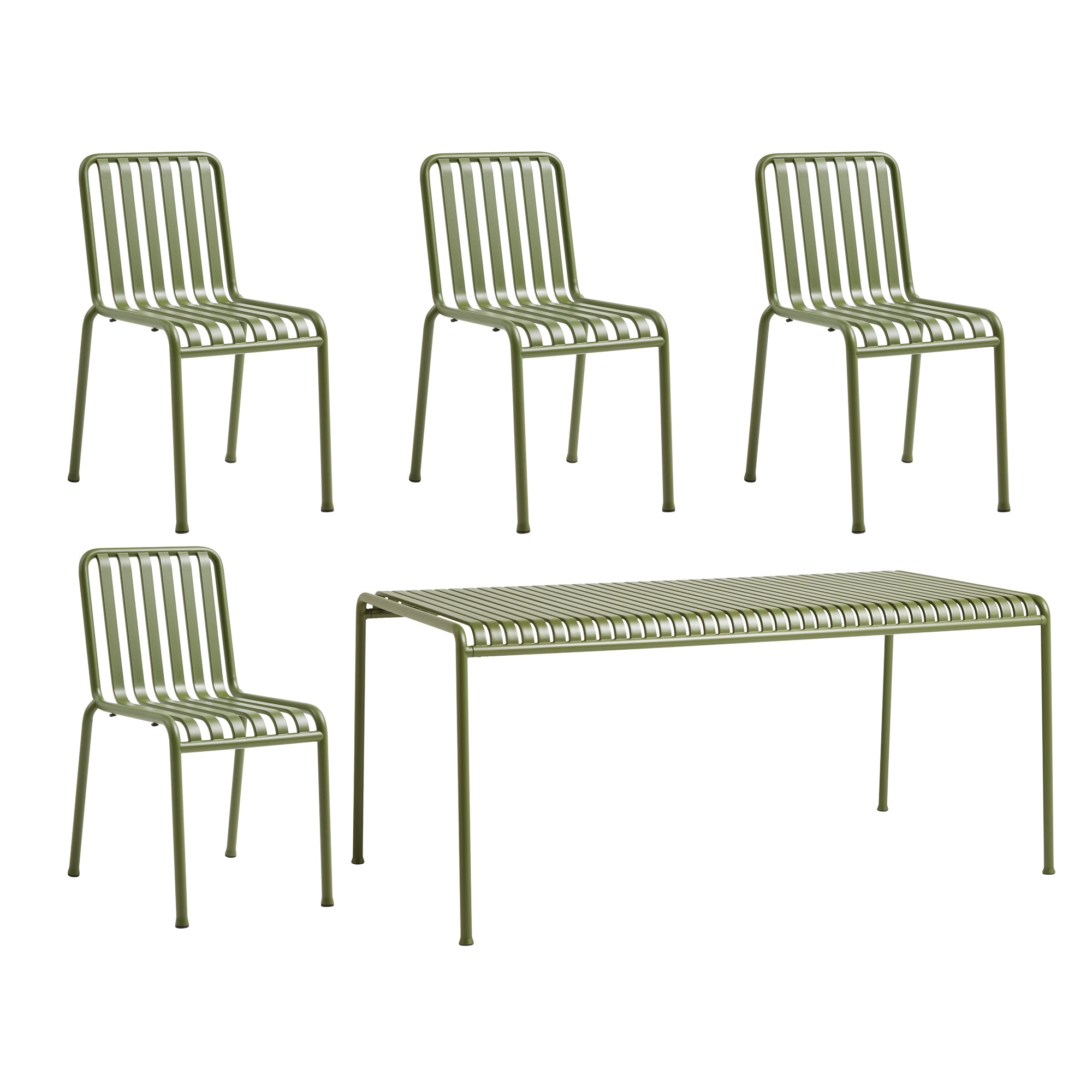 HAY - Palissade Tisch 170 x 90 cm + 4x Chair