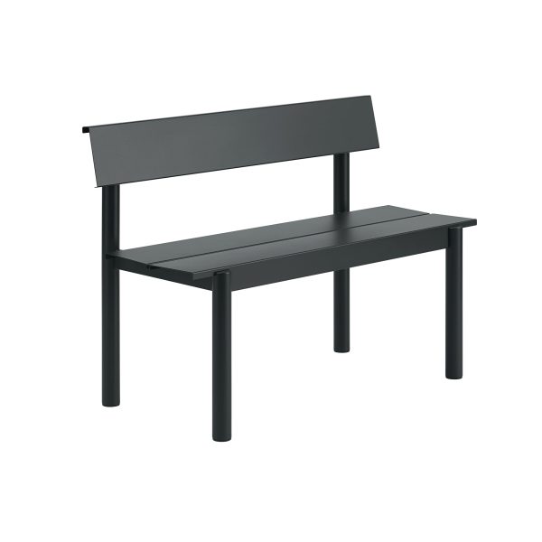 Muuto - Linear Steel Bank mit Rückenlehne