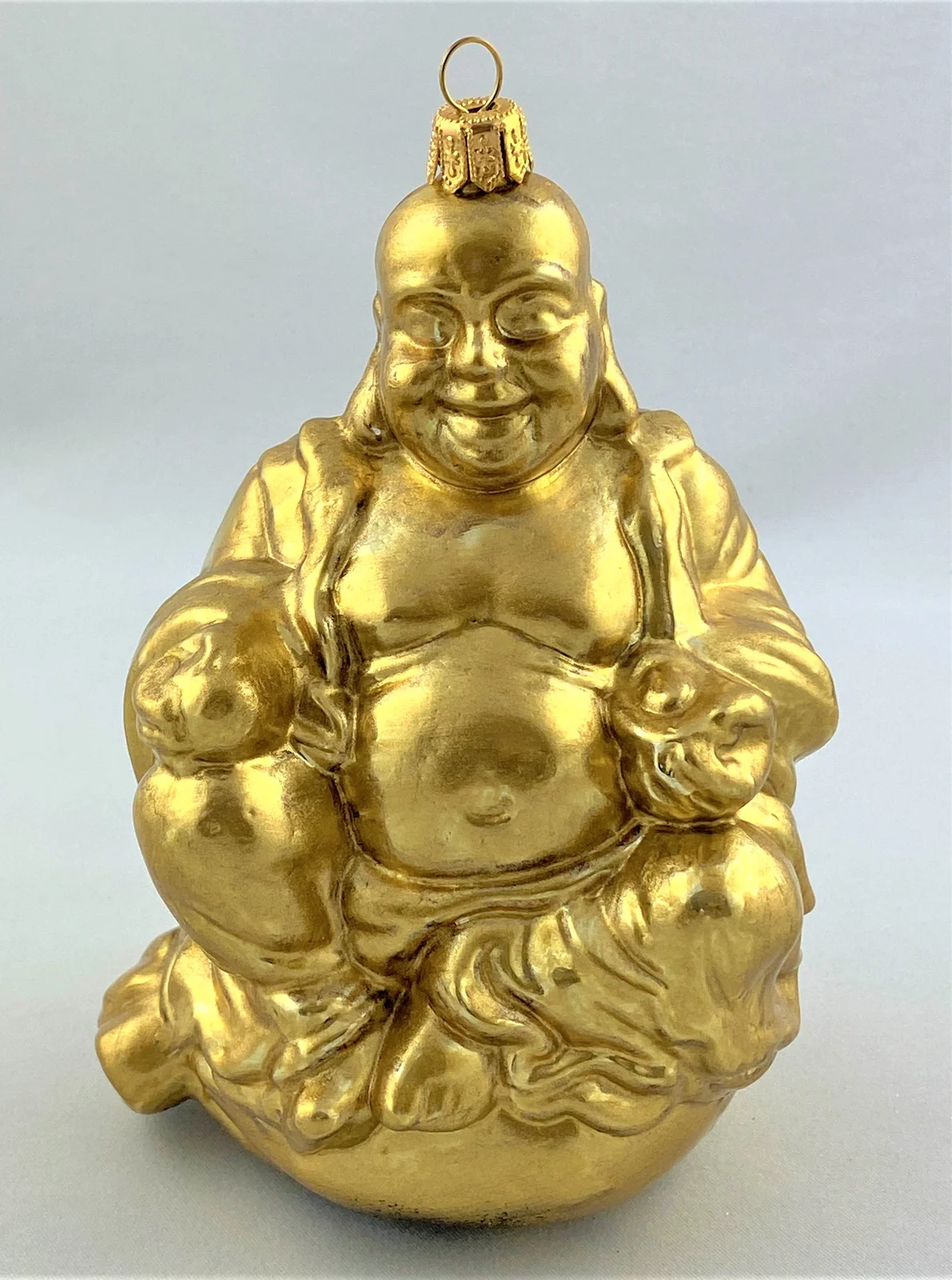 Glasswitch Goldener Lucky Buddha