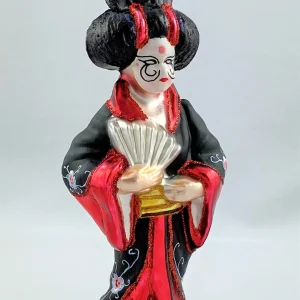 Koronex Japanische Geisha in rotschwarzem Gewand