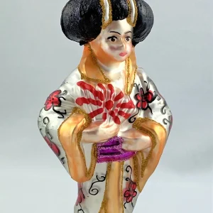 Koronex Japanische Geisha in weissem Gewand