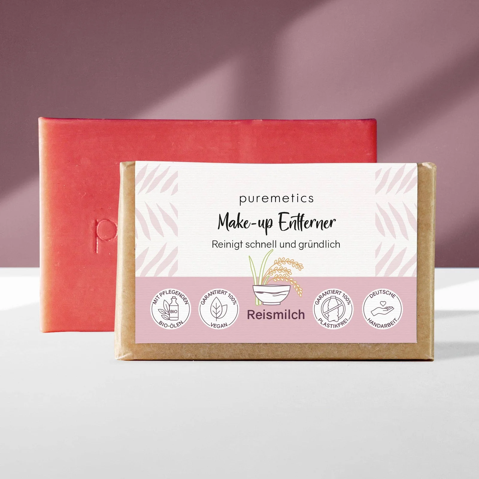 puremetics GmbH Make-up Entferner Seife 'Reismilch'