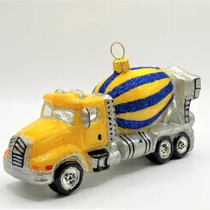 Hanco Grosser Betonmischer mit blauen Streifen