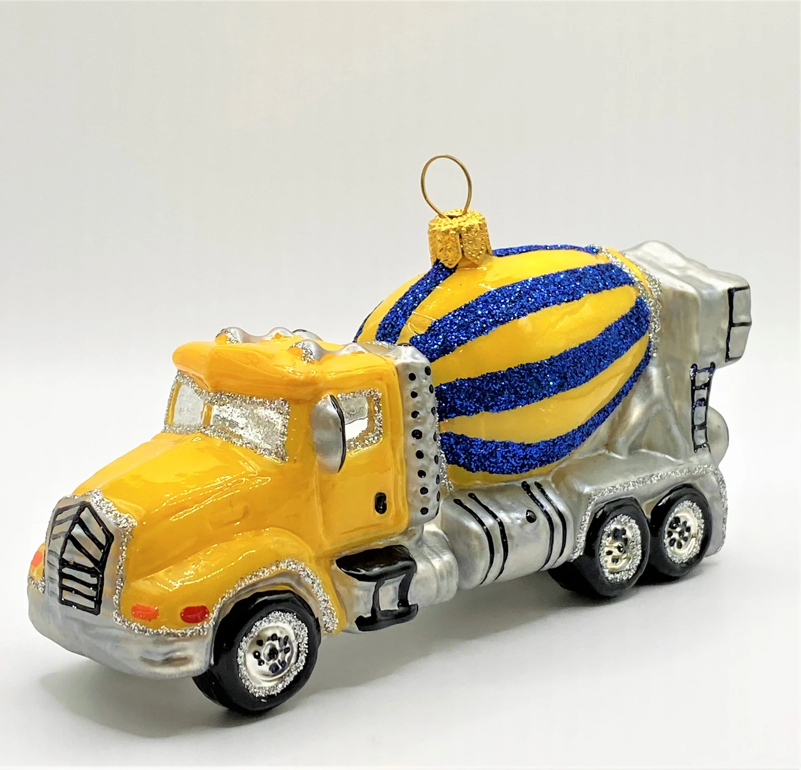 Hanco Grosser Betonmischer mit blauen Streifen