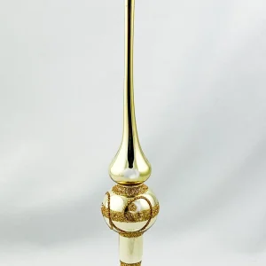 ANVA Kleine Spitze Gold, glänzend mit goldenem Dekor
