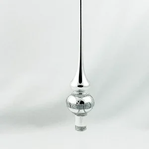 ANVA Kleine Spitze Silber, glänzend mit silbernem Dekor