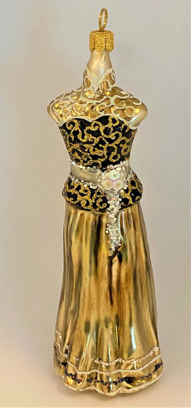 GMC Langes schmales gold schwarzes Kleid