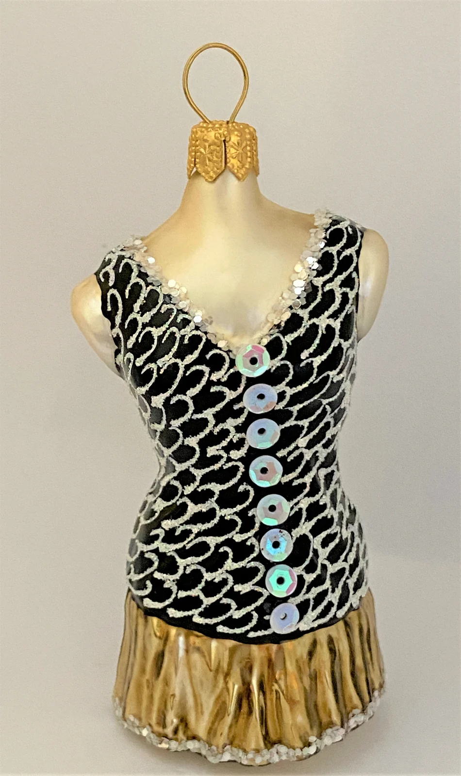 GMC Kurzes gold schwarzes Kleid