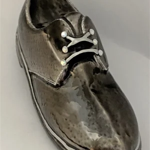 GMC Glänzend grauer Herren-Halbschuh