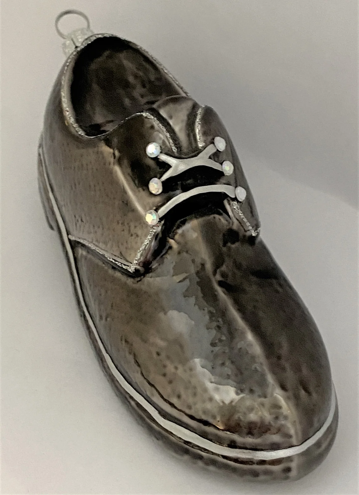 GMC Glänzend grauer Herren-Halbschuh