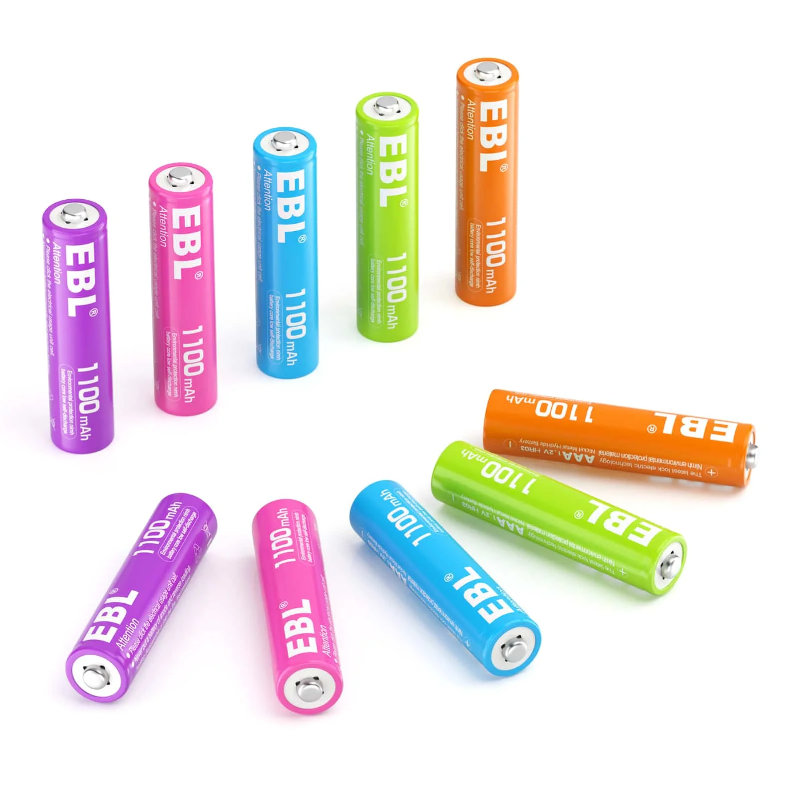 EBL EBL 10 x AAA 1,2V 1100mAh NIMH Color
