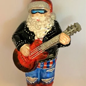 Impuls Santa Claus spielt die elektrische Gitarre
