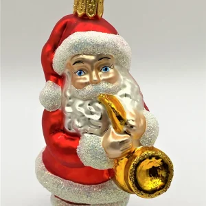 Hanco Weihnachtsmann spielt Saxophon