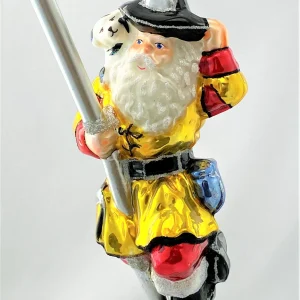 Glassware Feuerwehr-Santa rettet die kleine Katze