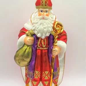 Komozja Heiliger Nikolaus mit Mitra, Stab und violetter Stola, KOMOZJA MOSTOWSKI