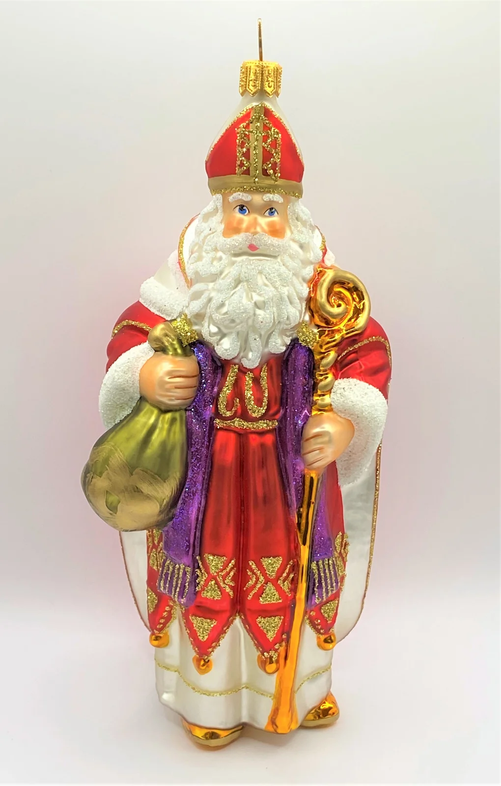 Komozja Heiliger Nikolaus mit Mitra, Stab und violetter Stola, KOMOZJA MOSTOWSKI