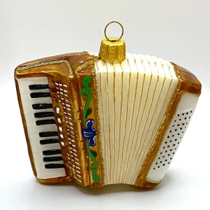 Hanco Handorgel mit Blumendekor, Akkordeon