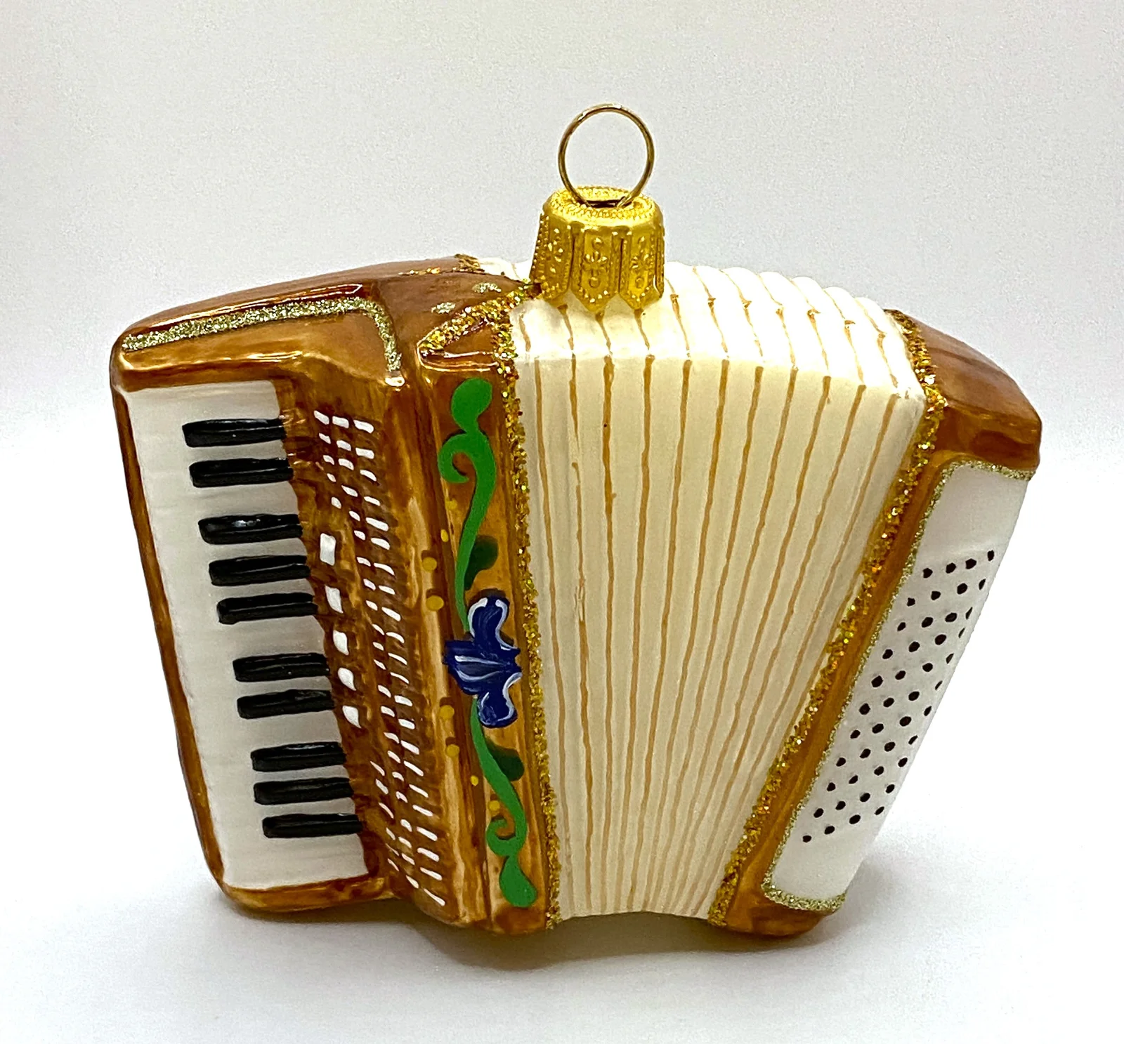 Hanco Handorgel mit Blumendekor, Akkordeon