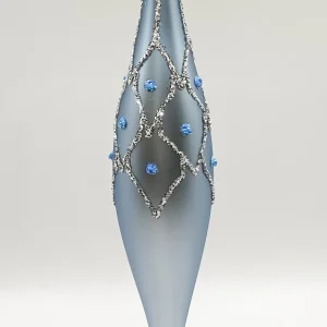 Ornex Hellblaue Olive mit Gittermuster