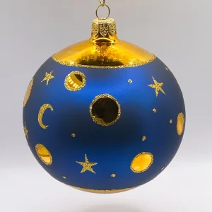 Hanco Dunkelblaue Kugel mit Sonne, Mond und Sternen