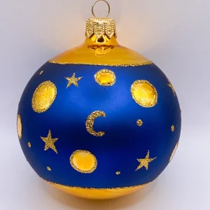Hanco Dunkelblaue Kugel mit Sonne, Mond und Sternen