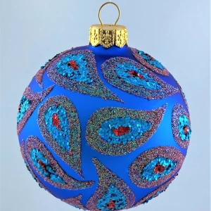 GMC Kugel Preussischblau mit Paisley-Muster